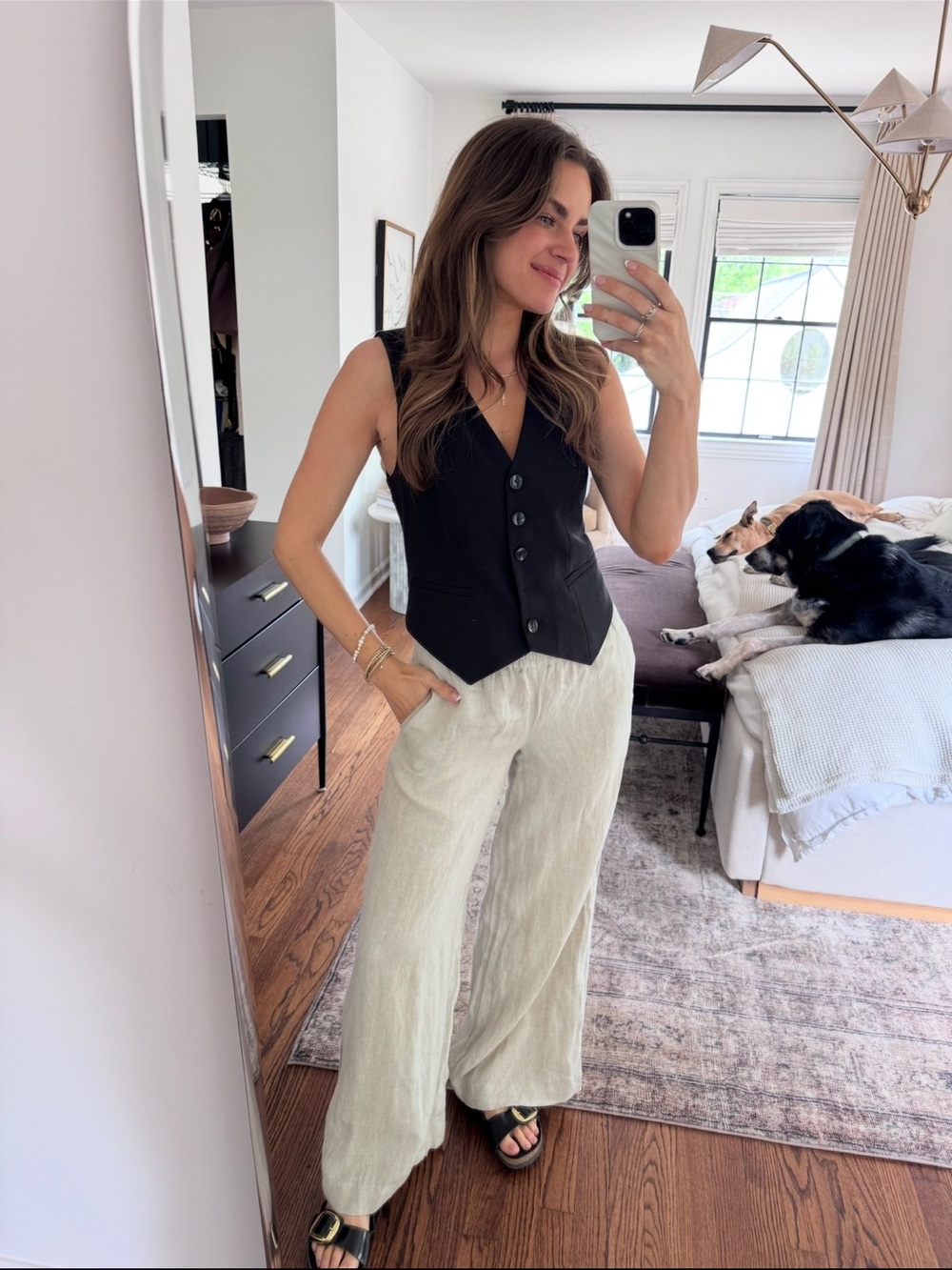 Abercrombie & Fitch Black Tailored Button Vest
